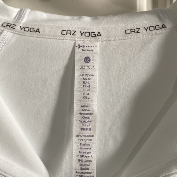 NWT White scuba hoodie size medium CRZ YOGA - Picture 3 of 4